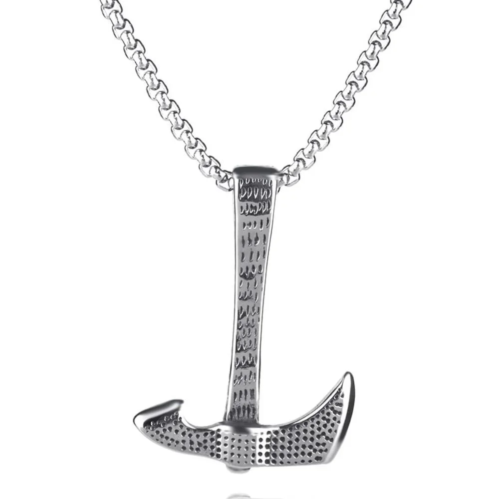 ❤️Stainless steel chain axe pendant necklace for women/men, N90201P220